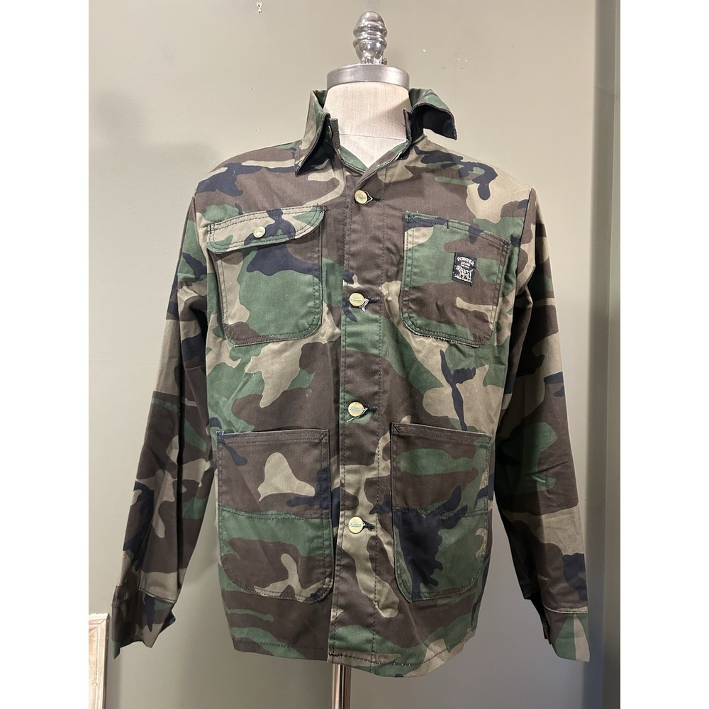Vtg Pointer Brand Camo Chore Coat Jacket Workwear Minimal Heritage Mens Sz Med - Picture 2 of 11